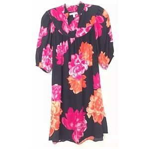 Banana Republic Timeless Painterly Floral Midi Dress | Size 0